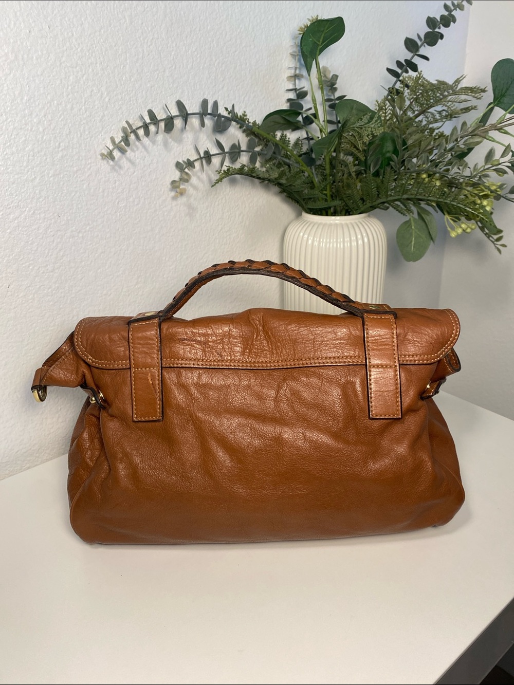 MULBERRY Alexa Leather Satchel In Oak - Picture 6 of 17